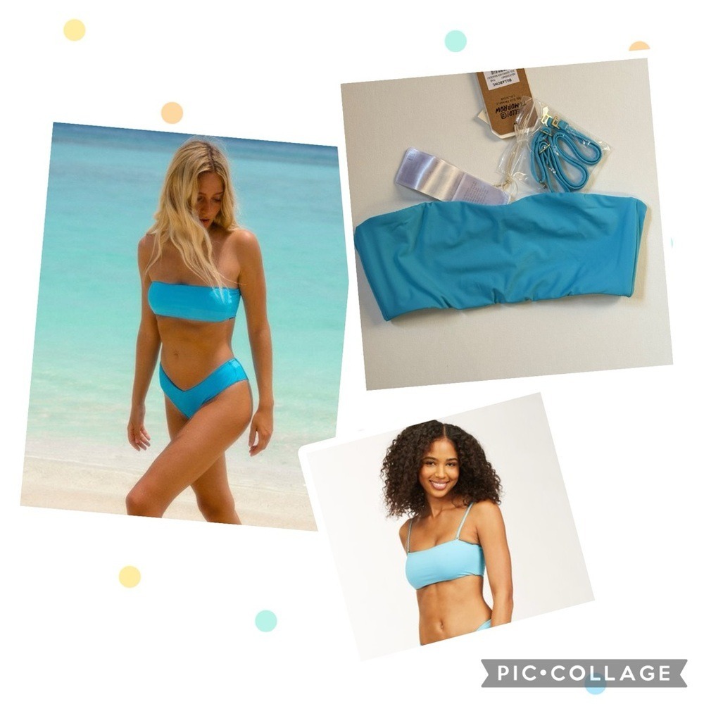 Billabong Sol Searcher Bandeau Bikini Top - Tahiti Blue, Size XS